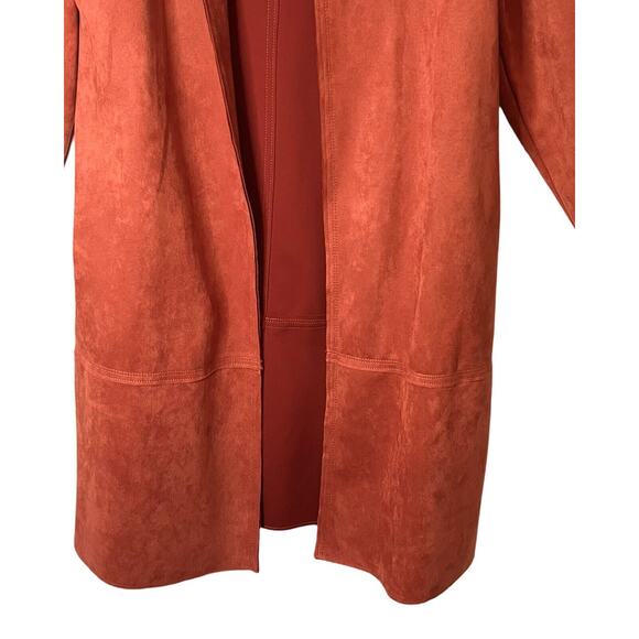 Philosophy Coatigan Womens Size L Long Sleeve Pockets Collar Microfiber NWT - Picture 5 of 9